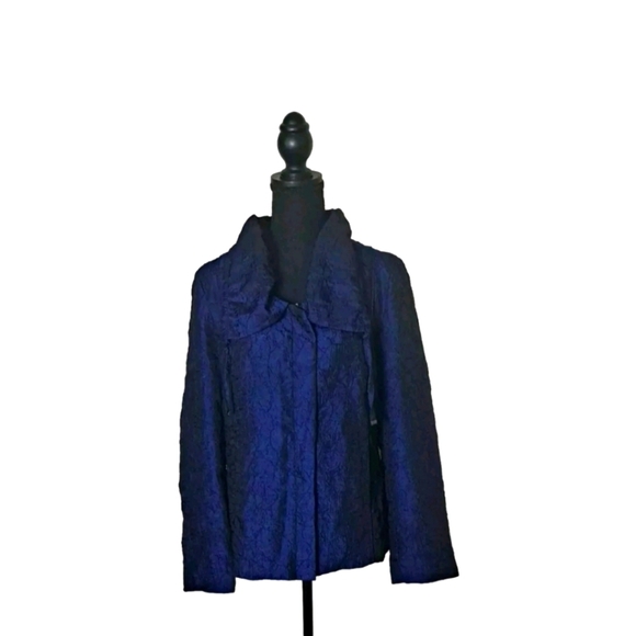 Chico's | Blue and Black Zip Up Jacket Size 1 (US 8/10) B27#17 - Picture 1 of 5